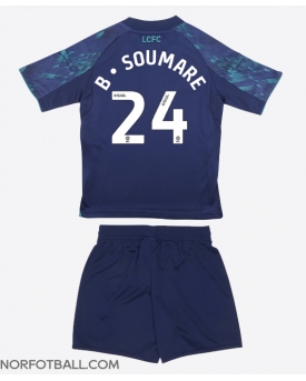 Billige Fotballdrakt Leicester City Boubakary Soumare #24 Replika Bortedraktsett Barn 2025-26 Kortermet (med bukser)